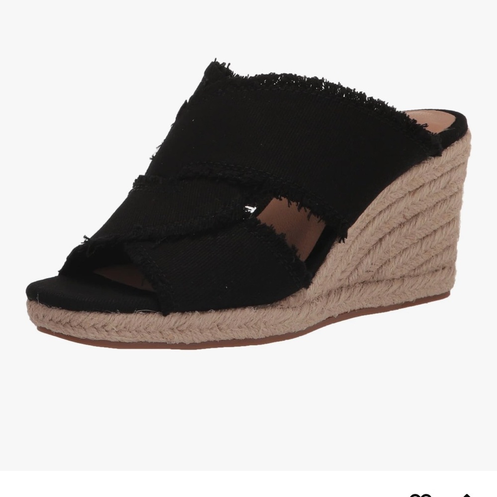 Lucky Brand Black Wedge Espadrilles size 7.5 NWOT